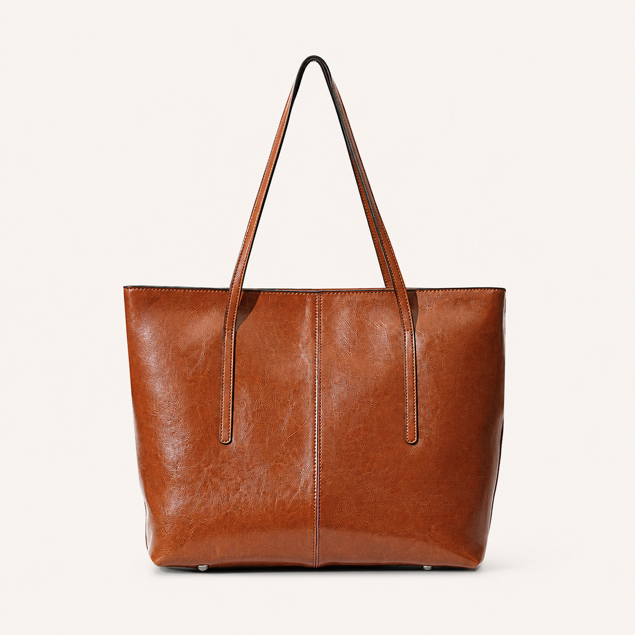 2025 Women's Commuter Leather Tote Bag, Large-Capacity Cowhide Shoulder Bag