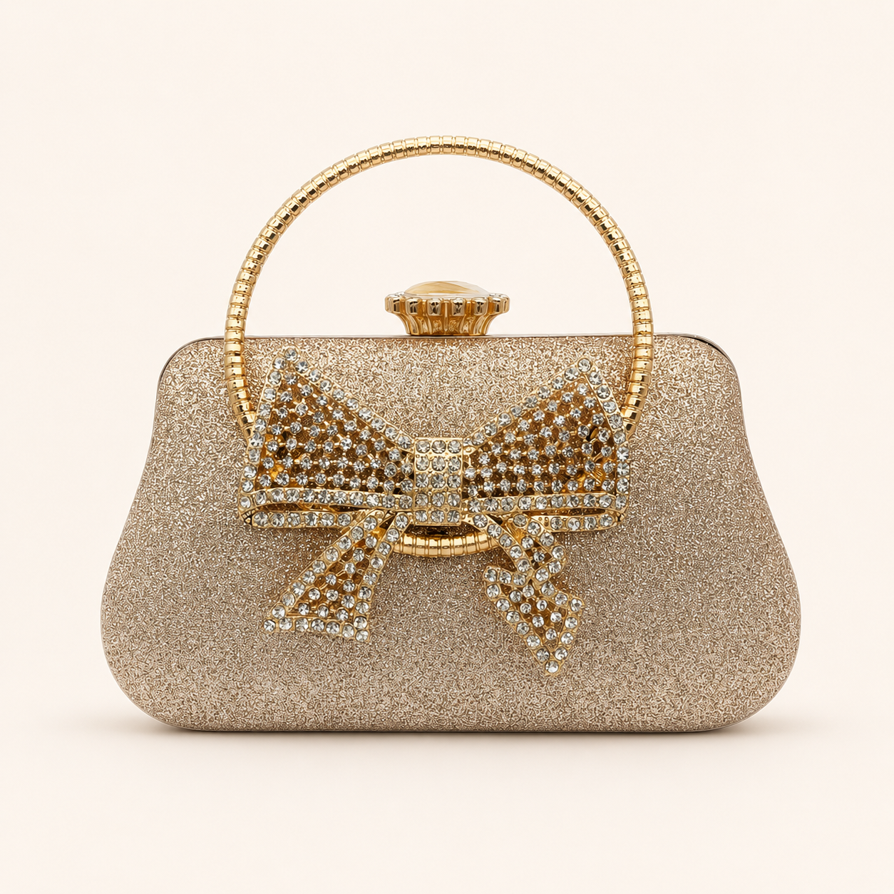 Minimalist Leather Evening Bag Bow Knot Party Clutch Bag For Women European And American Style