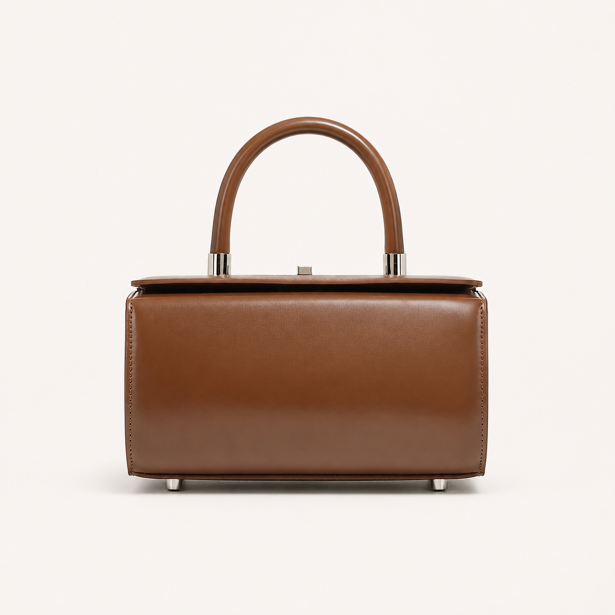 Women's Cowhide Small Square Handbag, 2025 Spring/Summer Minimalist Doctor Box Bag