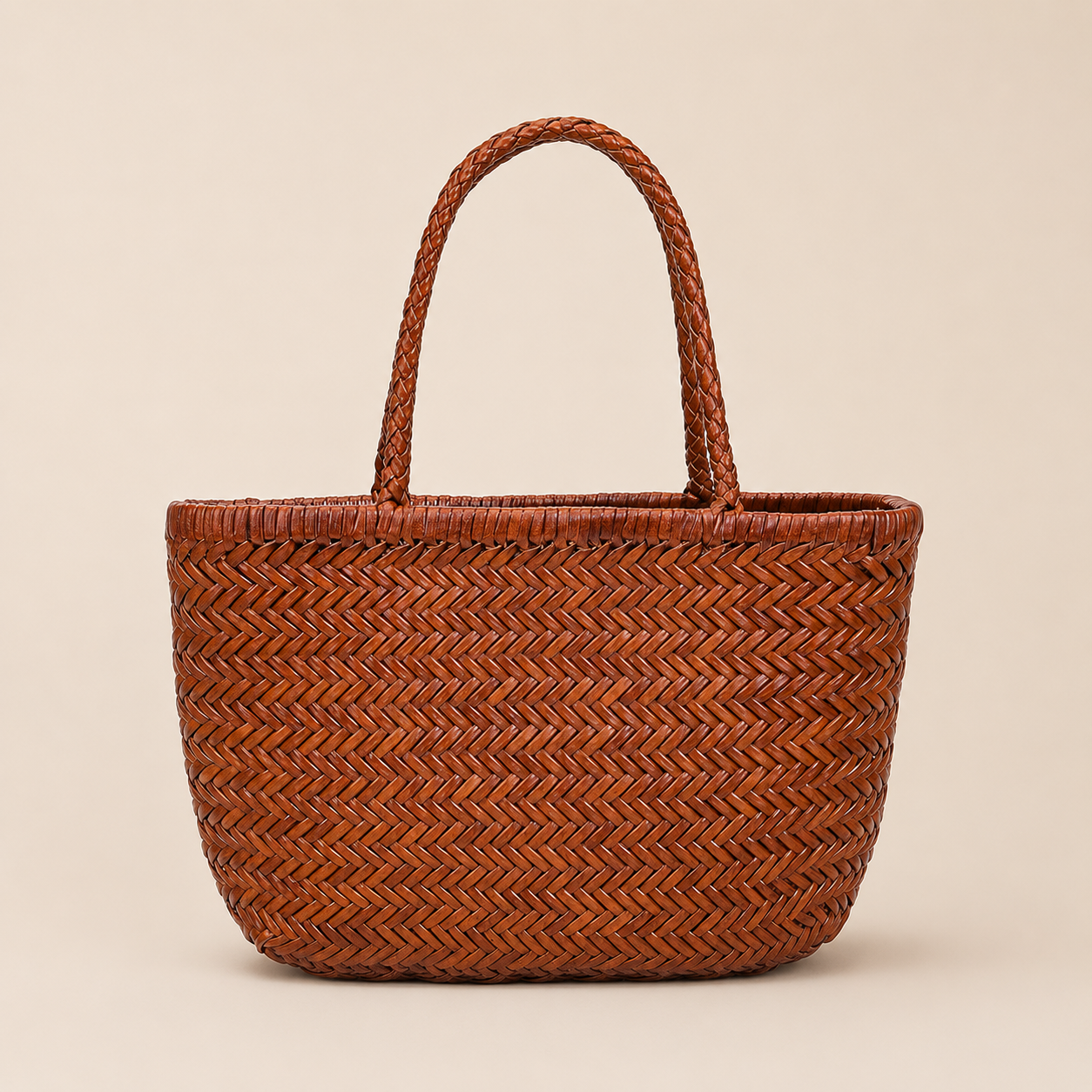 2025 Spring/Summer New Woven Bag Genuine Leather Retro Shoulder Crossbody Small Bag Trendy Hot Sale Women's Bag Ins Style