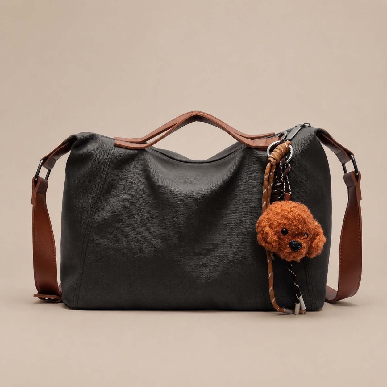 Casual Crossbody Canvas Bag For Women 2025 Spring New Large Capacity Versatile Tote Bag Simple Commuter Shoulder Bag