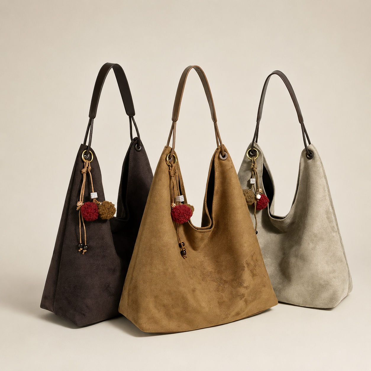 Dutao Luxury Suede Hobo Bag For Women 2026 New Spring/Summer Large Capacity Versatile Commuter Shoulder Tote Bag