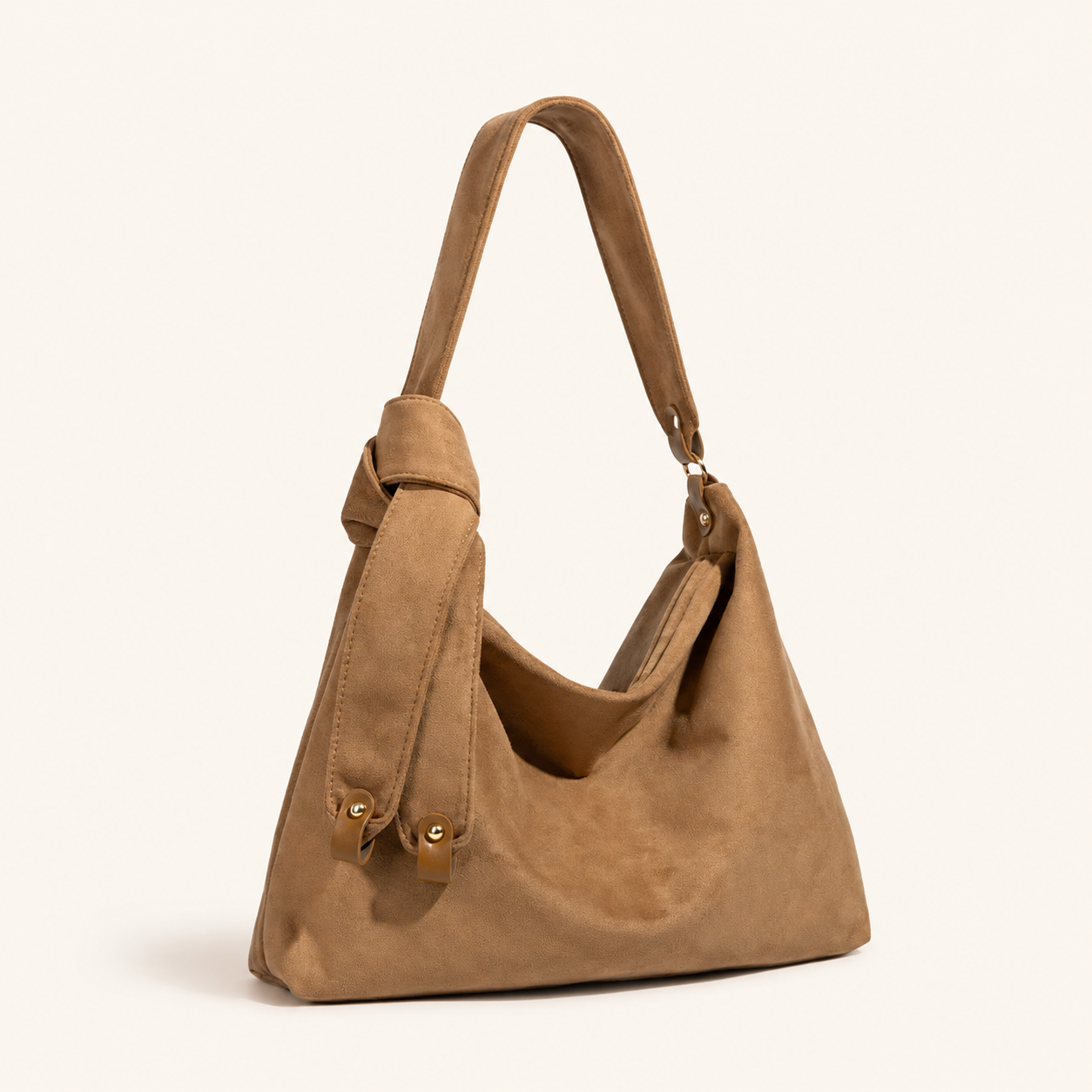 DUTAO Suede Large Capacity Brown Tote Bag for Women, Spring/Summer New Arrival, Work Commute Shoulder Underarm Crossbody Bag