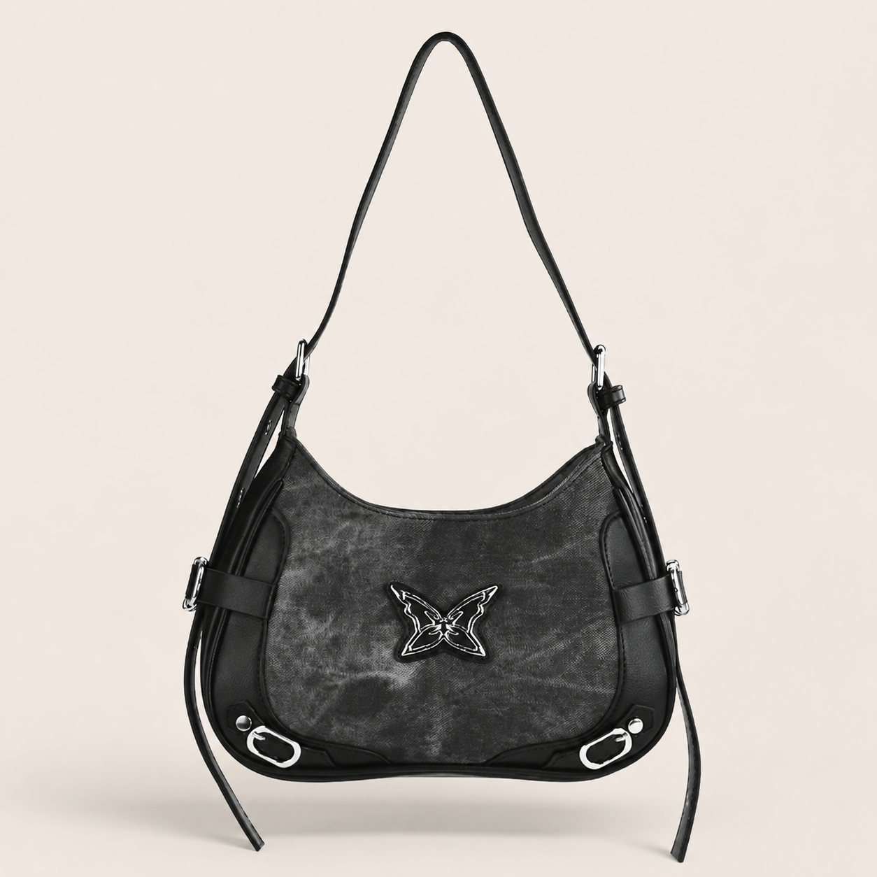 Birthday Gift Original Sweet & Cool Black Underarm Bag Practical Handbag Niche Design Commuter Shoulder Crossbody Bag For Women