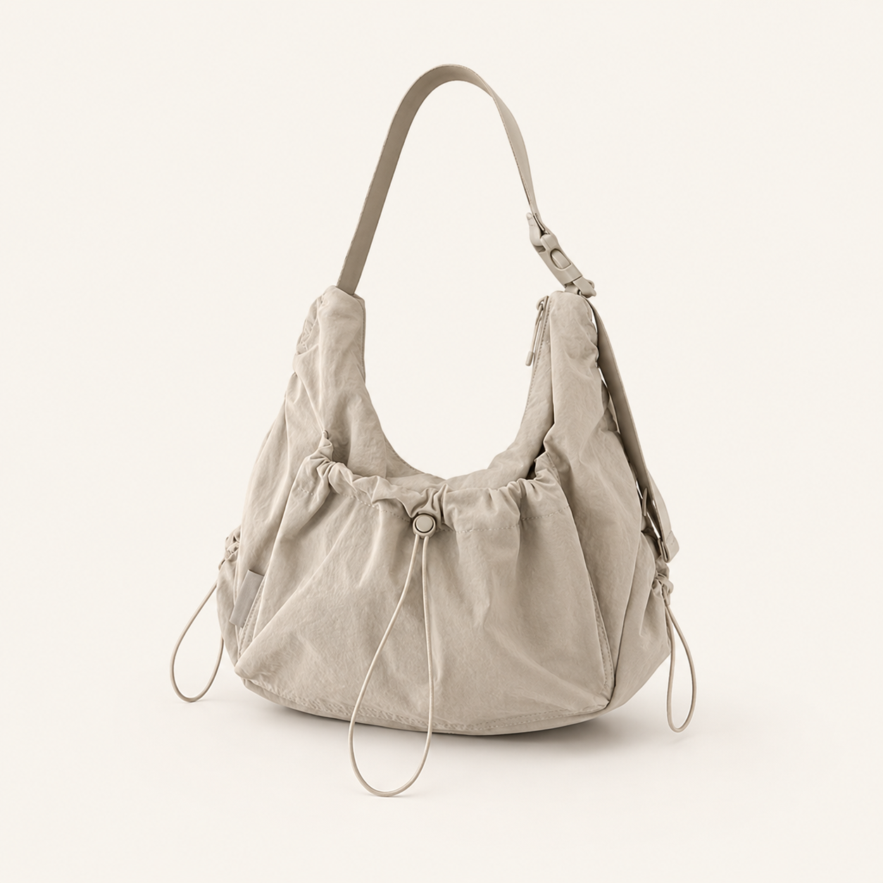 BEGOOER Puffer Pleated Drawstring Canvas Bag for Women, Lightweight Large-Capacity Shoulder Crossbody