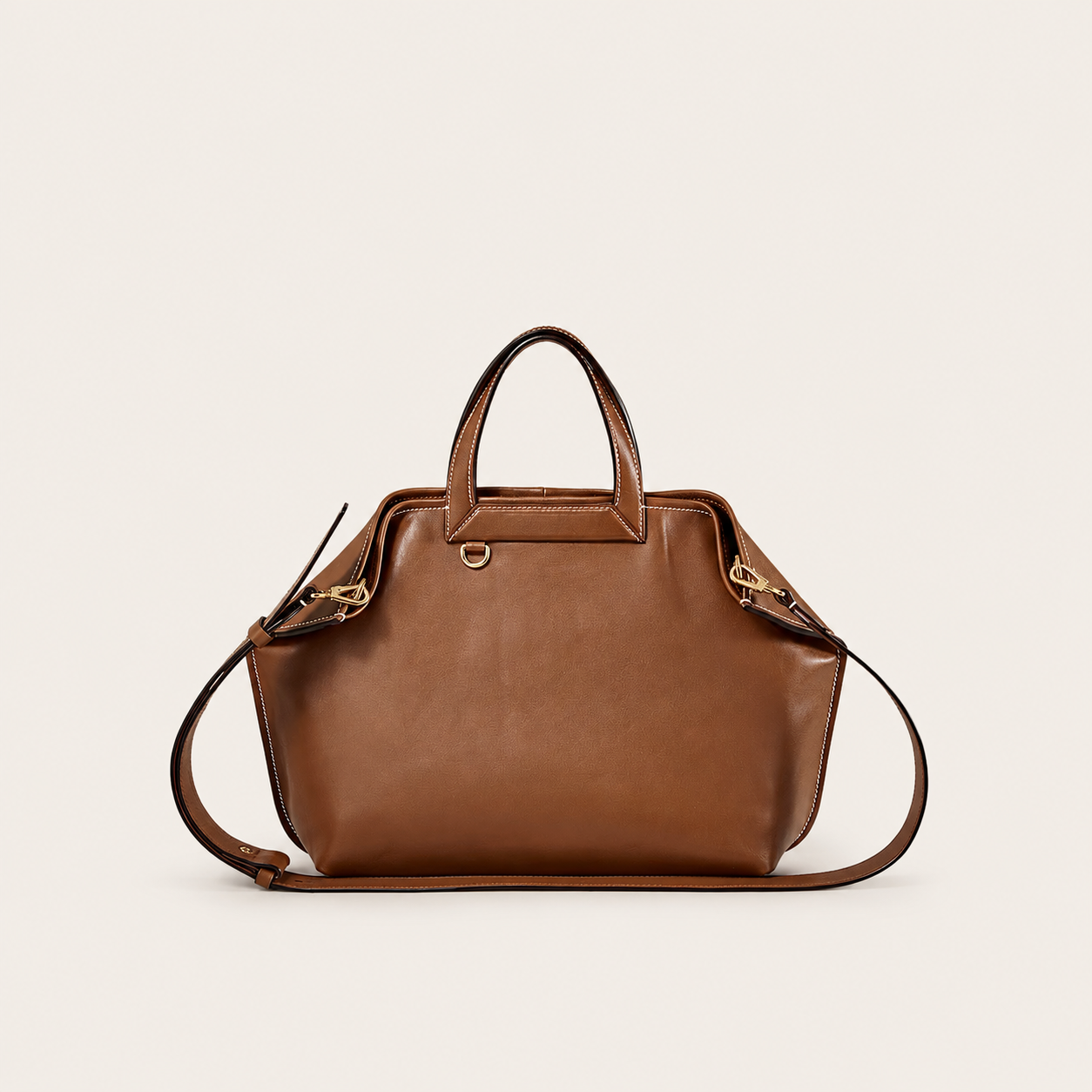 DISSONA Women's Casual Fold-Ear Soft Cowhide Handbag, Dong Jie Style Shoulder Crossbody Bag
