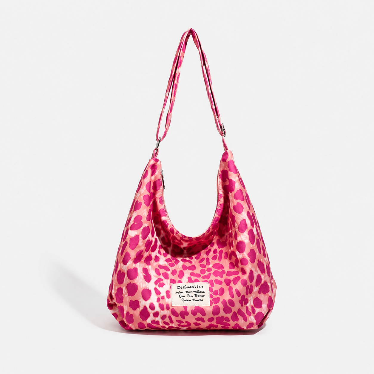 UR Women's Bag Korean Dongdaemun Niche Pink Leopard Print Tote Bag Large Capacity Hobo Shoulder Crossbody Bag