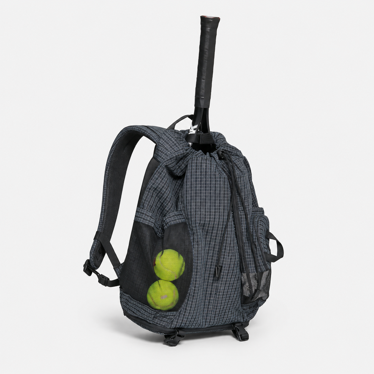 juniorMYEDITION Backpack Commuter Outdoor Tennis Bag Drawstring Hidden Plaid Sports Badminton Backpack
