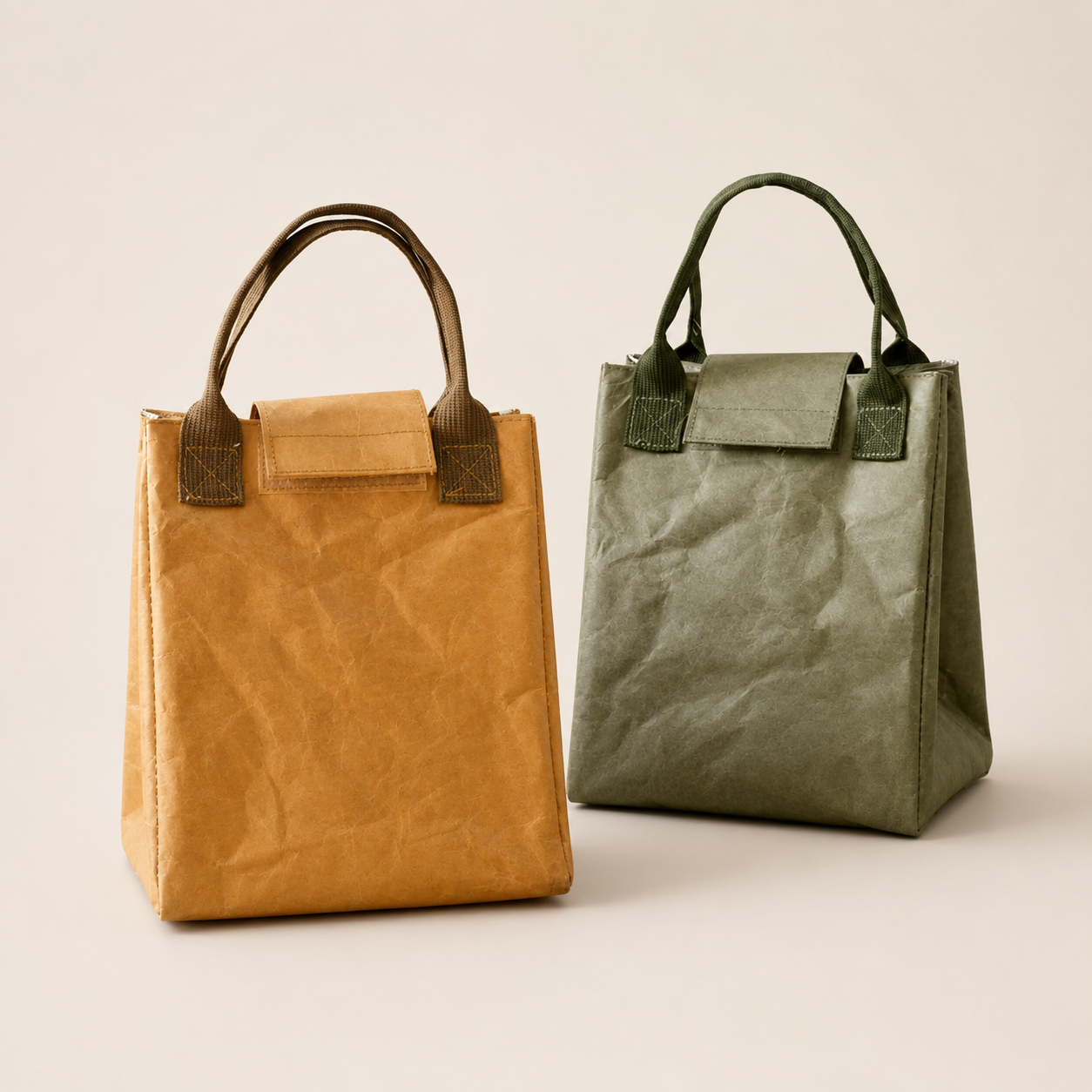 DuPont Paper Japanese Style Waterproof Thermal Lunch Bag - Niche Wood Spring Love Handheld Foil Bento Box Bag