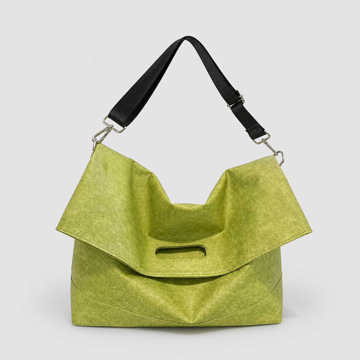 Custom Logo Tyvek Paper Tote Bag - Large Capacity Crossbody Handbag, Korean Style Commuter Soft Leather Textured Creative Tote - Thumbnail 2