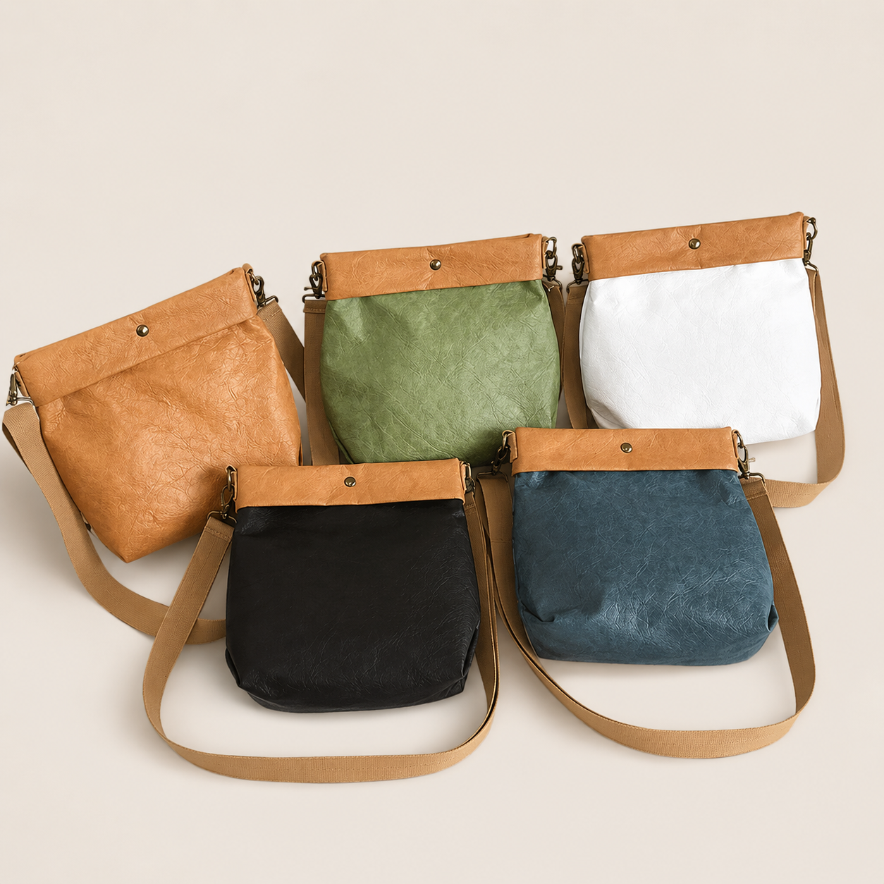 Retro Design Women's Summer Guochao Mini Crossbody Bag, Cowhide & DuPont Paper Pleated Shoulder Bag
