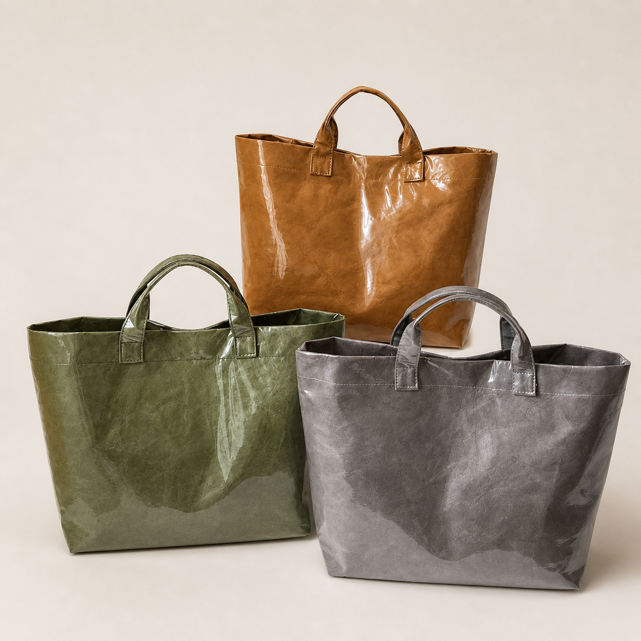 New Large Capacity DuPont Paper Transparent Waterproof Jelly PVC Tote Bag for Work, Commuting, Travel and Mother's Handbag