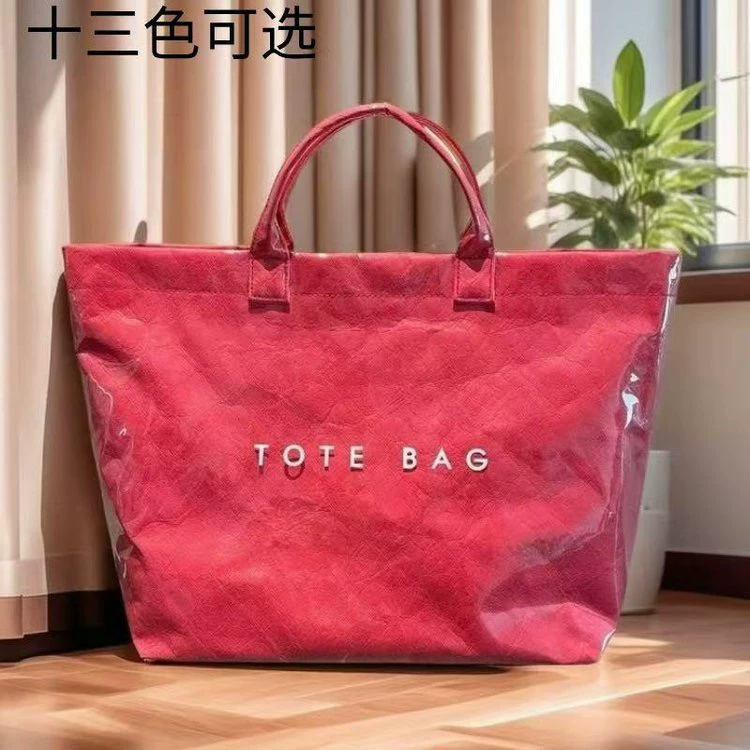 2025 American Casual Minimalist Tyvek PVC Tote Bag for Women, Versatile Handbag - Thumbnail 2