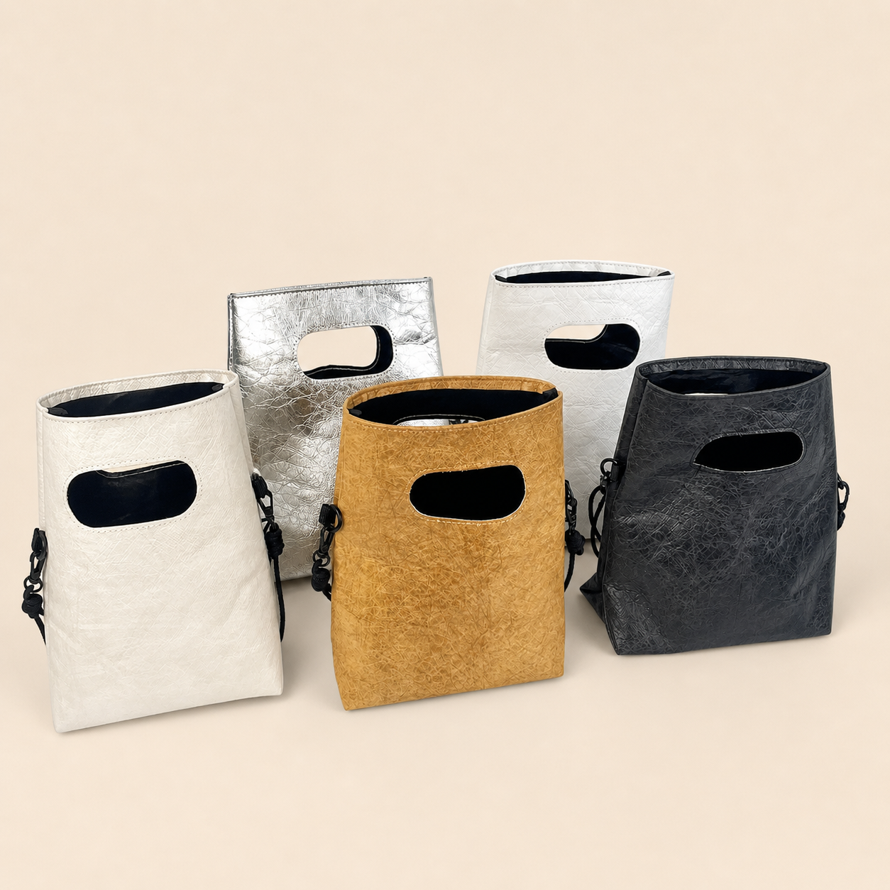 Retro Tyvek Small Square Bag, Versatile Crossbody Handbag with Practical Capacity