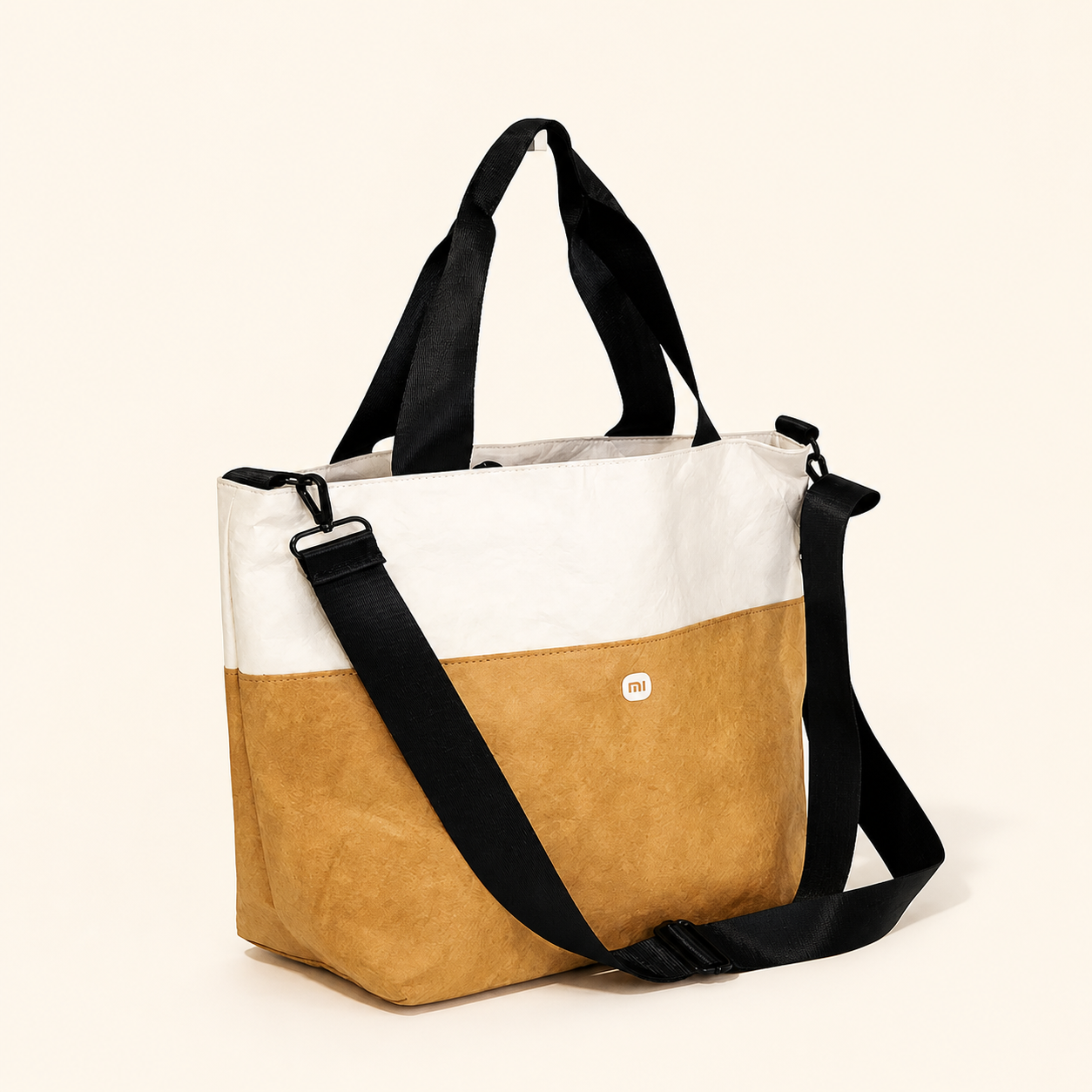 Custom Logo Tyvek Tote and Crossbody Bag, Eco Cultural Gift Handbag Made to Order - Thumbnail 3