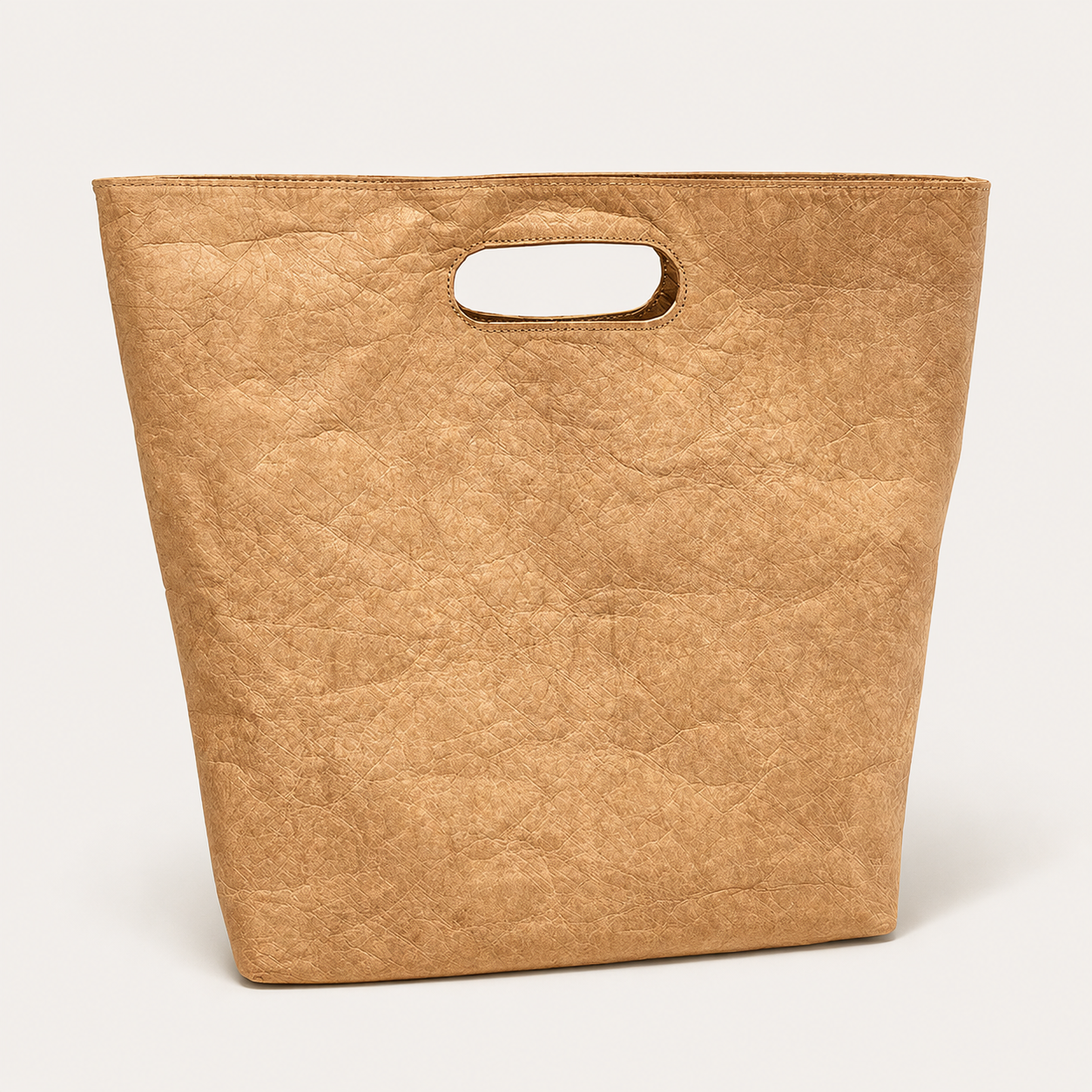 2024 Waterproof Tyvek Pleated Tote, Retro Solid Commuter Handbag for Laptop and Breakfast