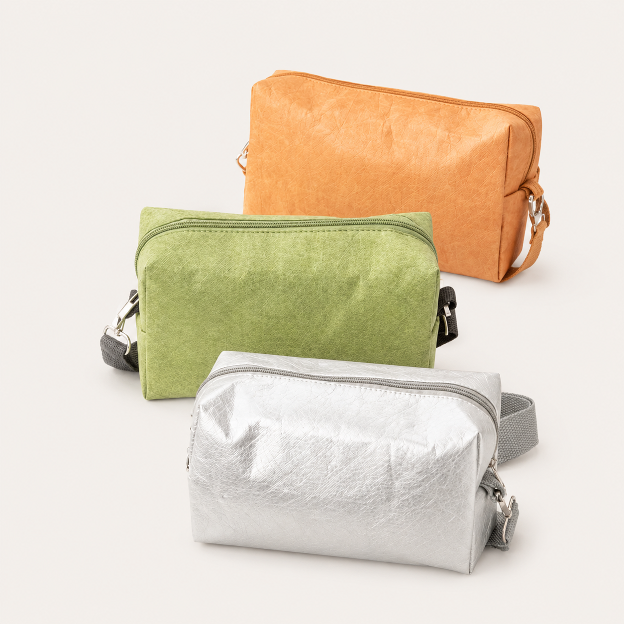 Custom Logo Waterproof Washable Tyvek Mini Shoulder Crossbody Bag with Kraft Paper Look