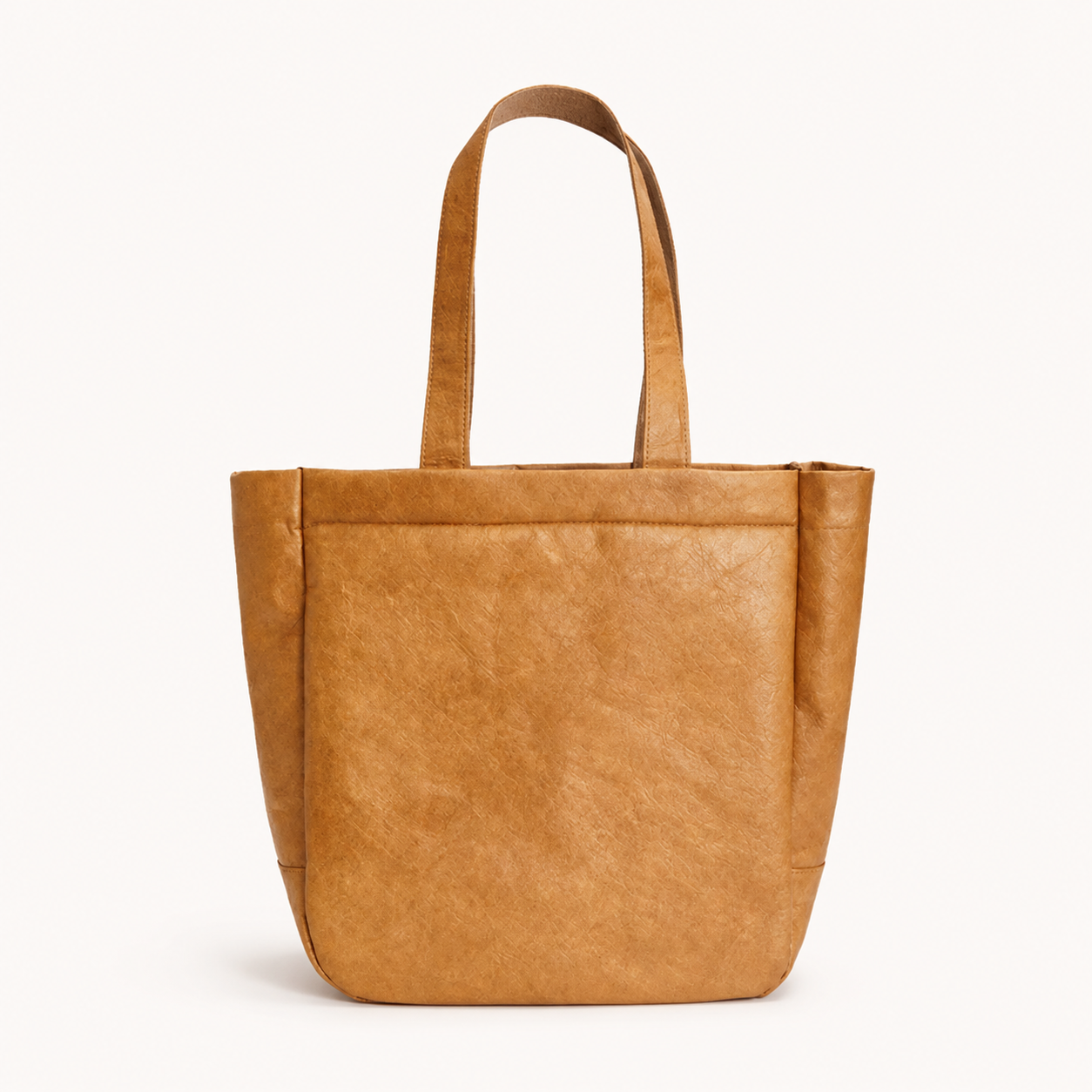 Finer Washable Waterproof Kraft Tyvek Shoulder Bag, Large-Capacity Paper Tote