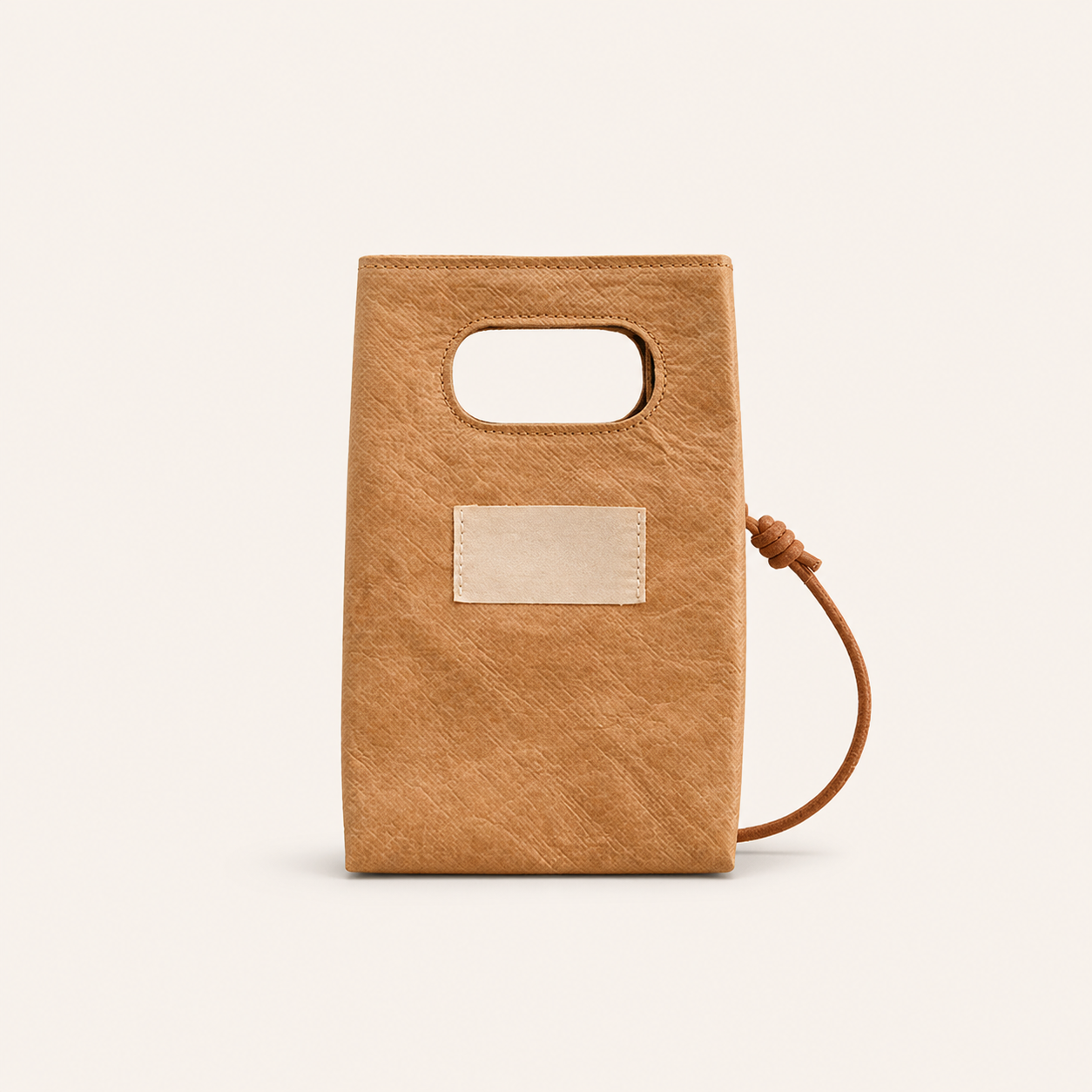 Retro Tyvek Mini Bucket Bag for Women, Phone Crossbody Handbag and Kraft Paper Underarm Bag