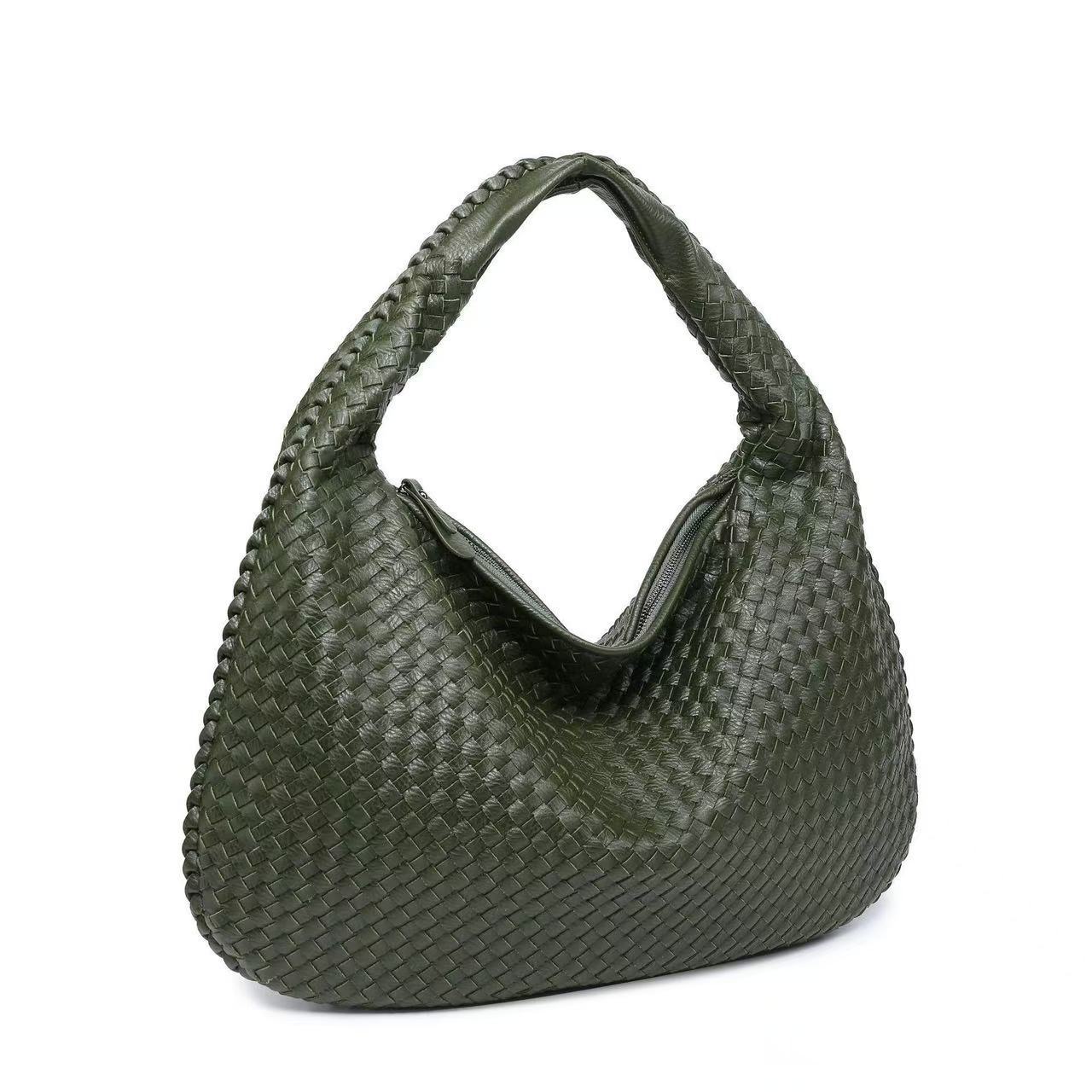 French Style Woven Handbag For Women - Elegant Versatile Shoulder Bag, Textured Tote For Commuting And Trendy Outfits - Thumbnail 8