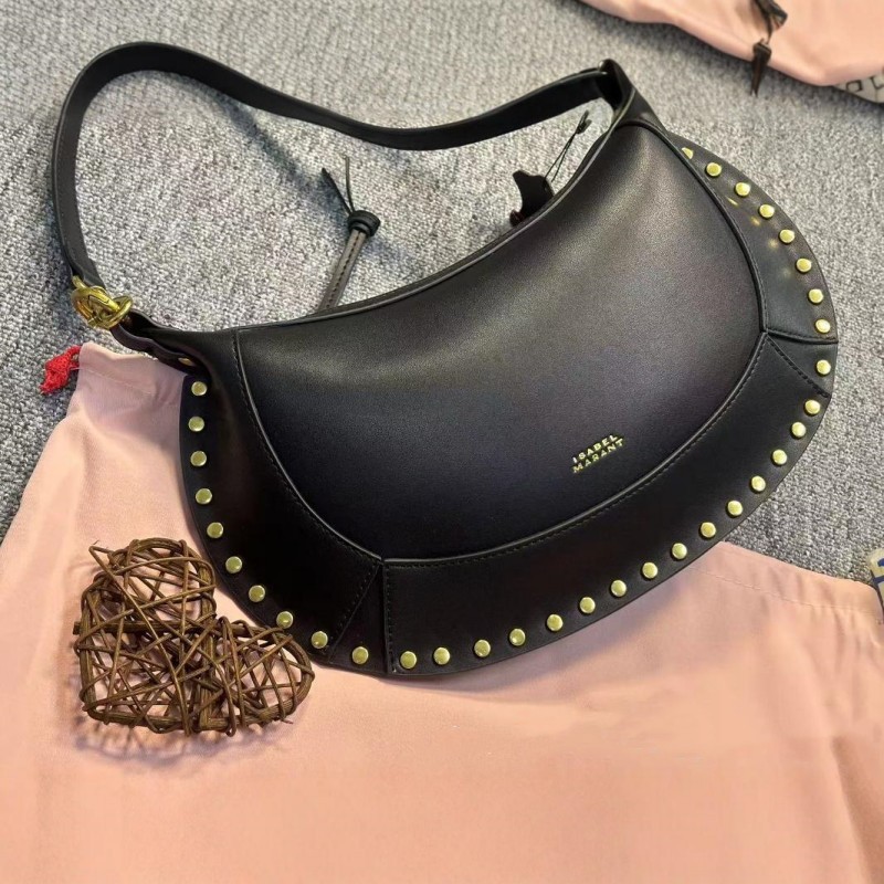 Cross-Border Niche Design Retro French Studded Crescent Bag For Women, New Fashion Versatile Shoulder And Crossbody Bag - Thumbnail 7
