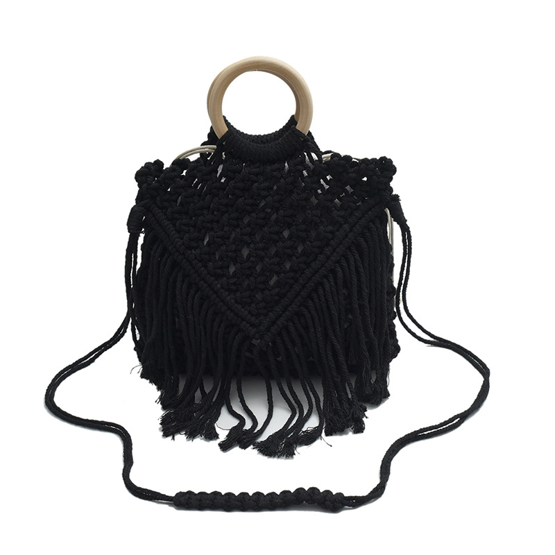 Hot-Selling Bohemian Hemp Rope Woven Handbag For Women, Niche Design Artistic Nordic Style Crossbody Bag - Thumbnail 8