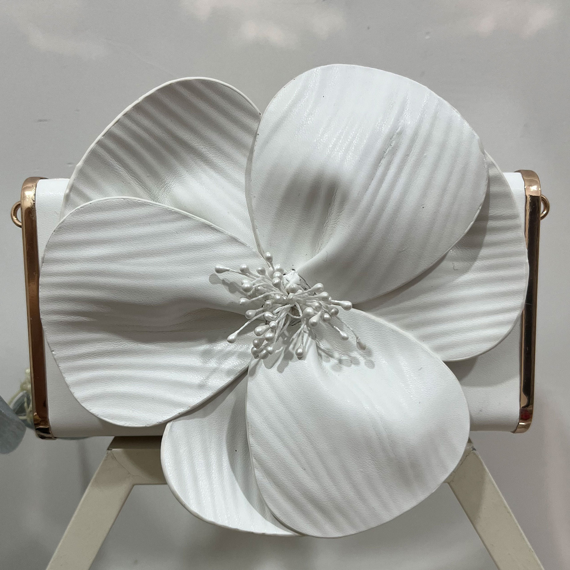 2026 New French Petal Flower Box Bag Women's Single Shoulder Chain Crossbody Small Bag New Chinese Style Evening Clutch - Thumbnail 7