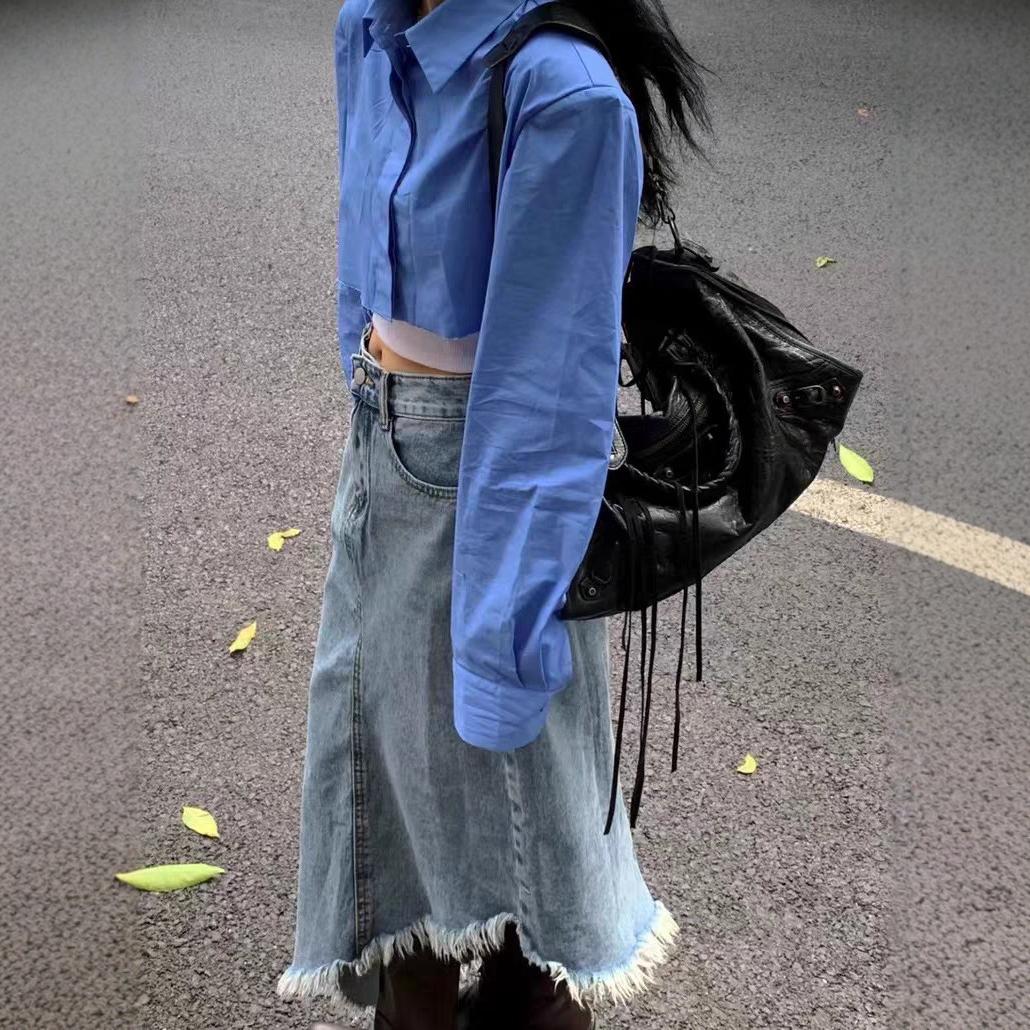 小众设计法式时尚铆钉机车包ABG辣妹高级大容量单肩斜挎手提包 - Thumbnail 4