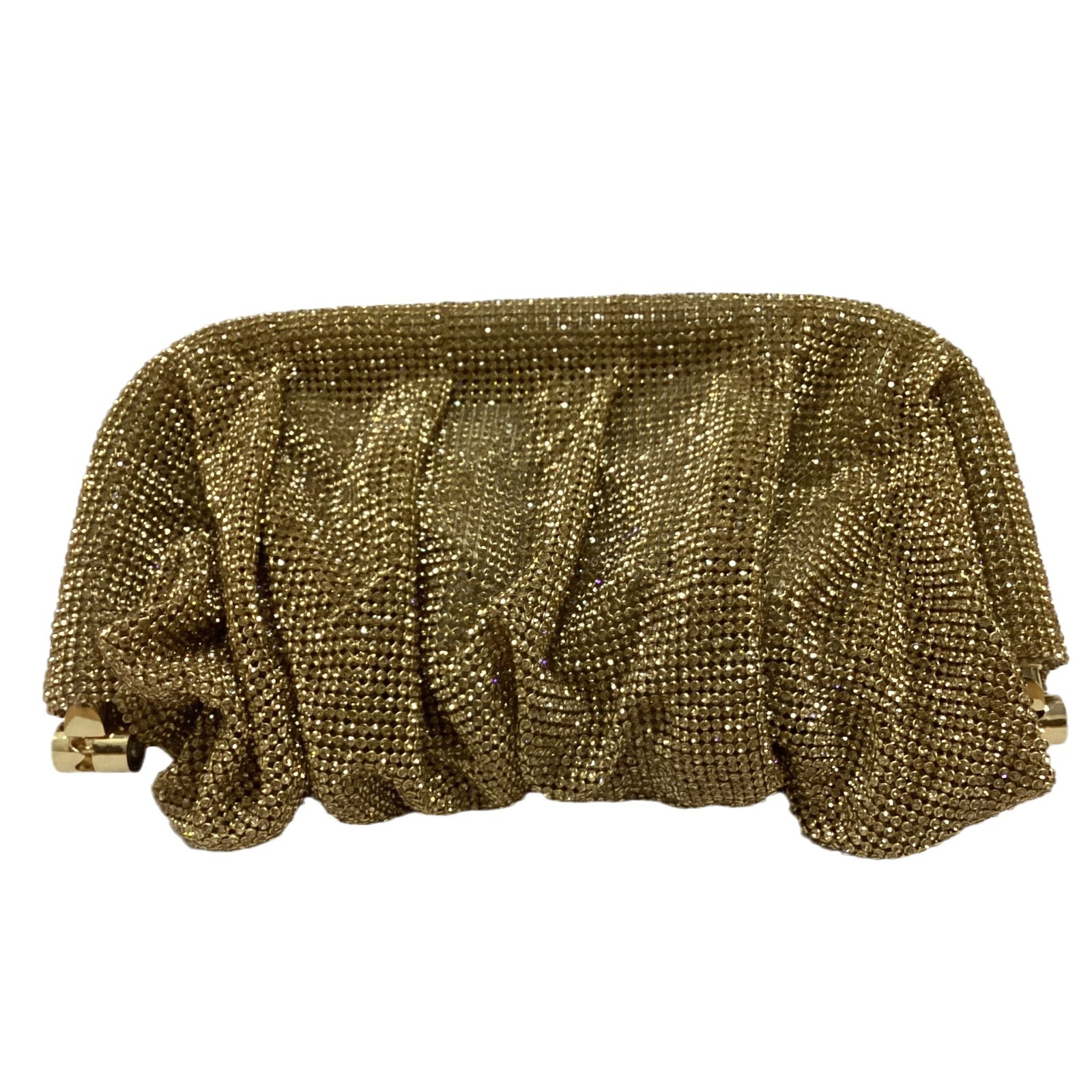 French Style Rhinestone Sparkling Diamond Cloud Dumpling Evening Bag Pleated Chain Crossbody Handbag For Women - Thumbnail 4