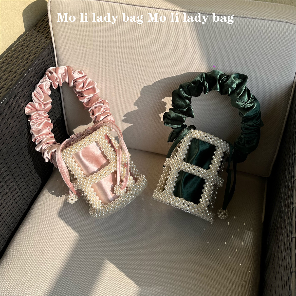 2024法式小众包烫钻包超美气质斜跨包小圆包高级感镶钻鸟笼手提包 - Thumbnail 3