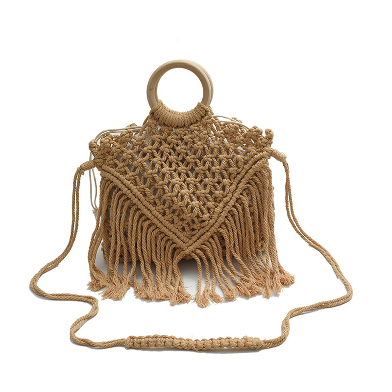 Hot-Selling Bohemian Hemp Rope Woven Handbag For Women, Niche Design Artistic Nordic Style Crossbody Bag - Thumbnail 7