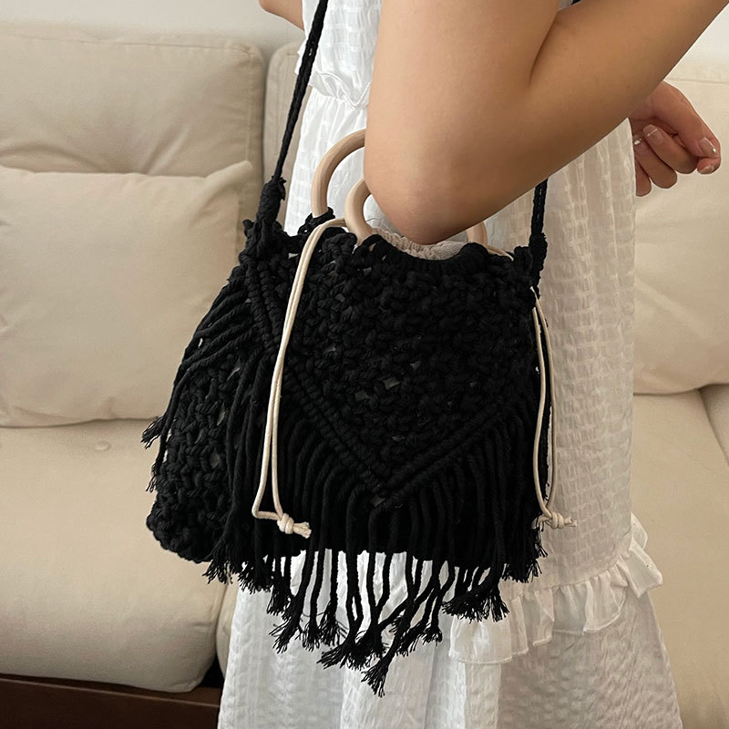 Hot-Selling Bohemian Hemp Rope Woven Handbag For Women, Niche Design Artistic Nordic Style Crossbody Bag - Thumbnail 4