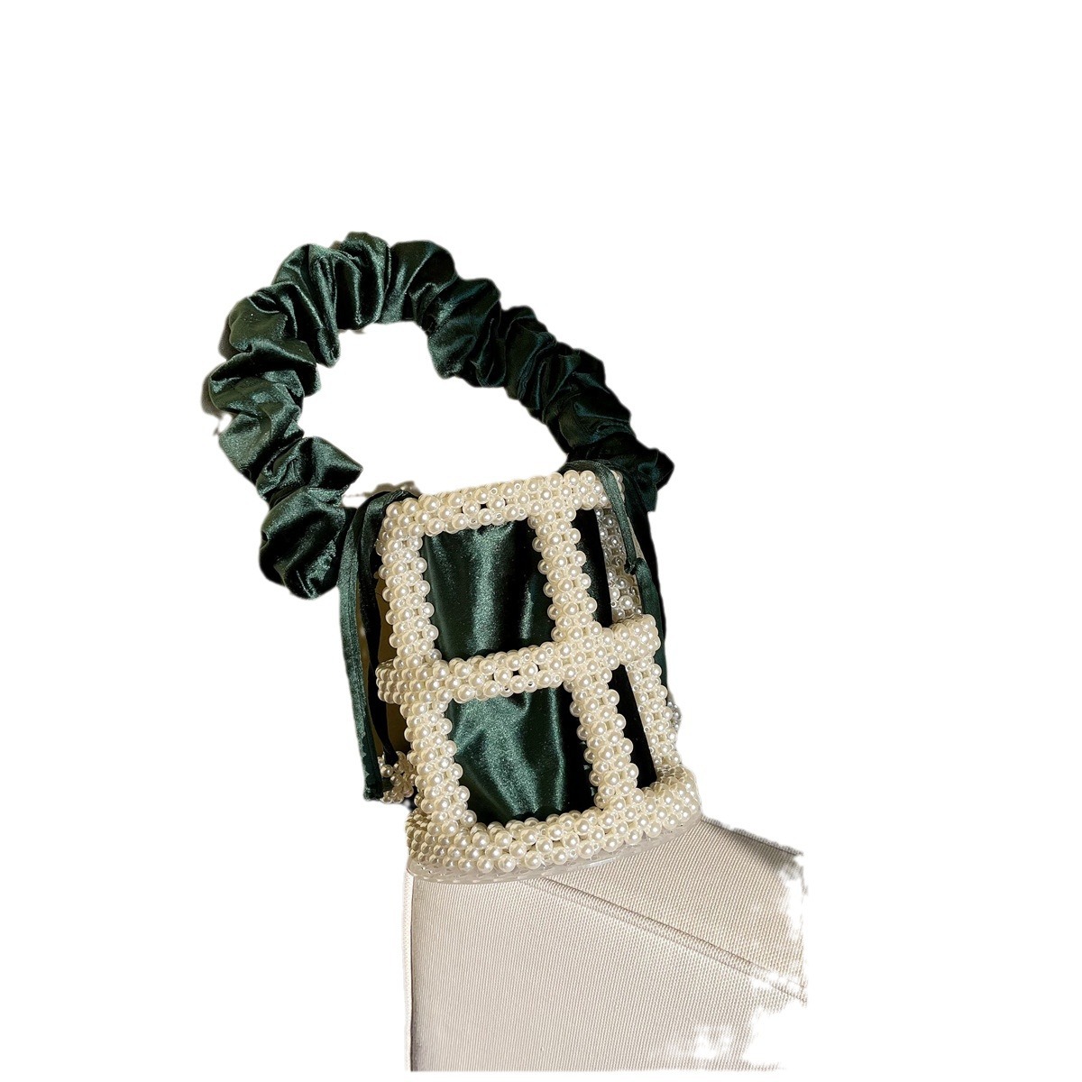 2024法式小众包烫钻包超美气质斜跨包小圆包高级感镶钻鸟笼手提包 - Thumbnail 5