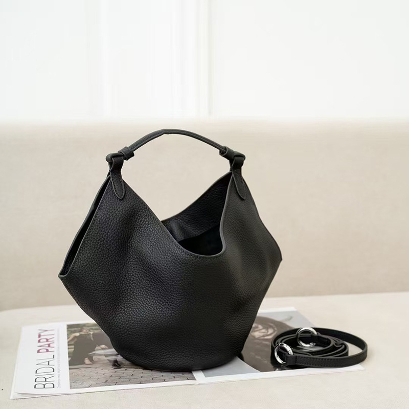 2025 New Top Grain Cowhide European Style Tote Large Capacity Underarm Bag Commuter Shopping Bag Casual Handbag Shoulder Bag - Thumbnail 7
