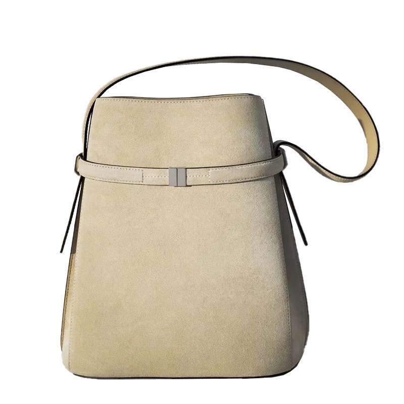 New Cross-Border Bucket Bag, Swedish Italian Cowhide Leather Minimalist Versatile Women's Handbag & Shoulder Bag For Summer - Thumbnail 5