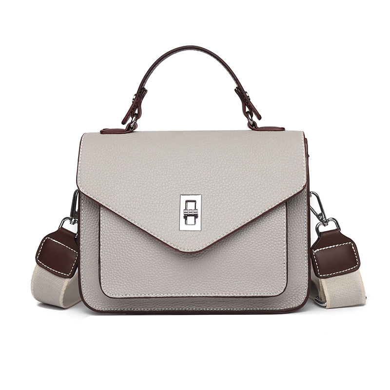 Cross-Border Genuine Leather Elegant Women's Handbag, Versatile New Commuter Messenger Bag, French Style Crossbody Small Square Bag - Thumbnail 5