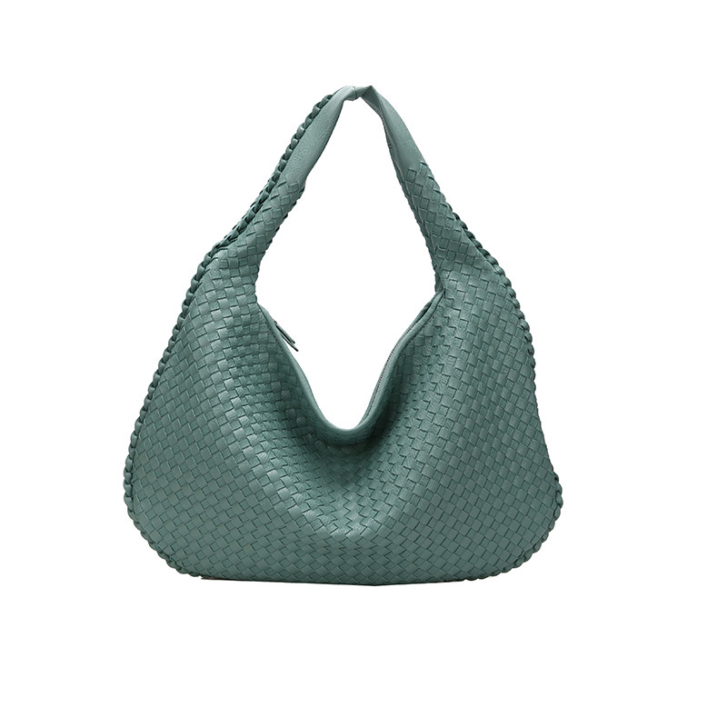 French Style Woven Handbag For Women - Elegant Versatile Shoulder Bag, Textured Tote For Commuting And Trendy Outfits - Thumbnail 5