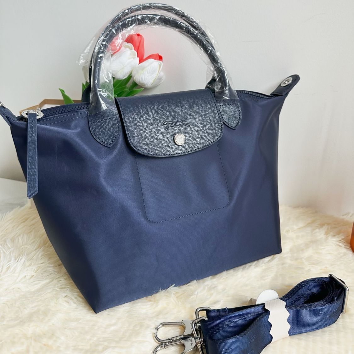 Autumn/Winter Thickened Dumpling Bag Short Handle Tote Bag With Adjustable Shoulder Strap Nylon Unisex Bag - Thumbnail 8