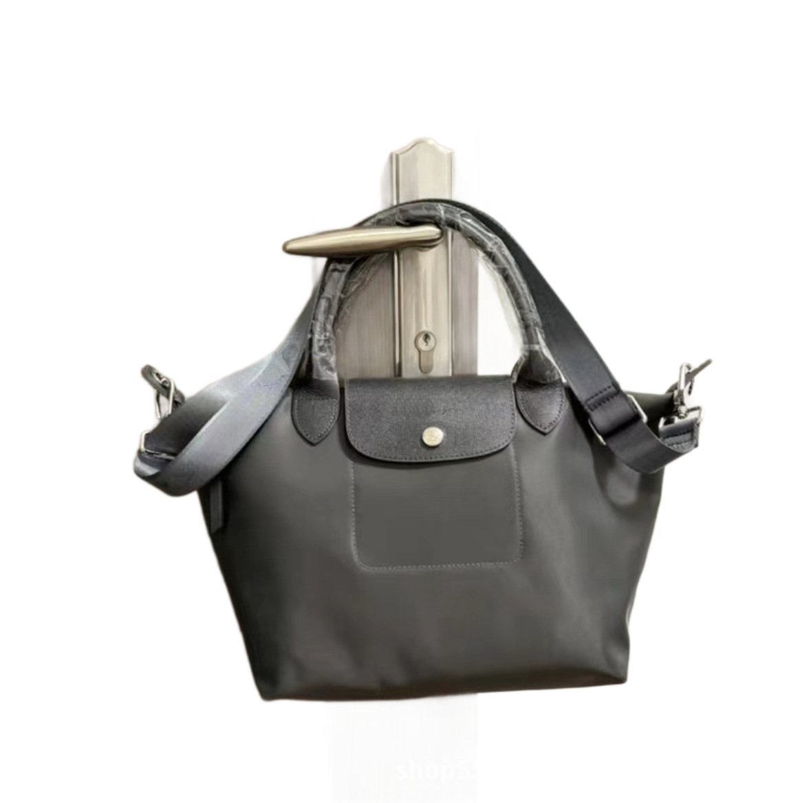 Autumn/Winter Thickened Dumpling Bag Short Handle Tote Bag With Adjustable Shoulder Strap Nylon Unisex Bag - Thumbnail 5
