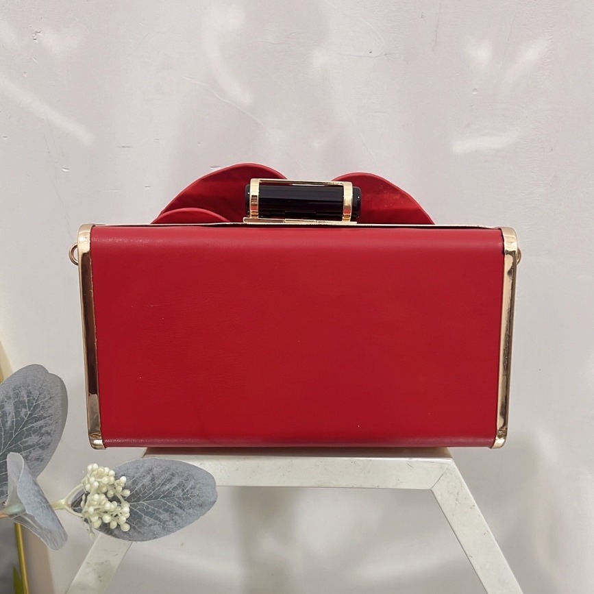 2026 New French Petal Flower Box Bag Women's Single Shoulder Chain Crossbody Small Bag New Chinese Style Evening Clutch - Thumbnail 4