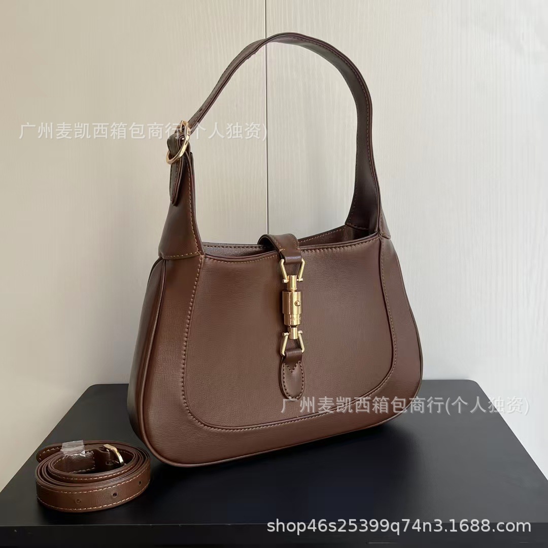 2025 New Retro Saddle Buckle French Underarm Shoulder Bag Jackie 1961 Series Crossbody Tote Large Bag For Women - Thumbnail 4