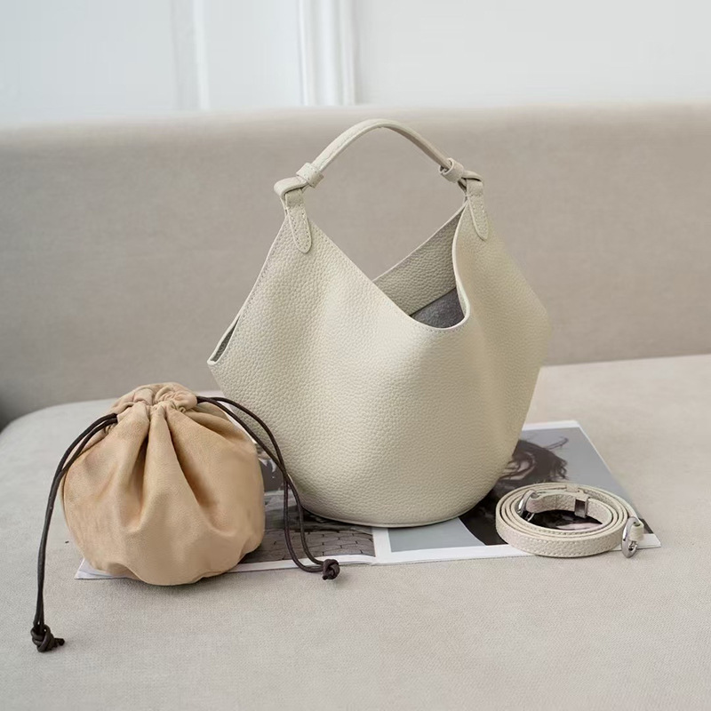 2025 New Top Grain Cowhide European Style Tote Large Capacity Underarm Bag Commuter Shopping Bag Casual Handbag Shoulder Bag - Thumbnail 8