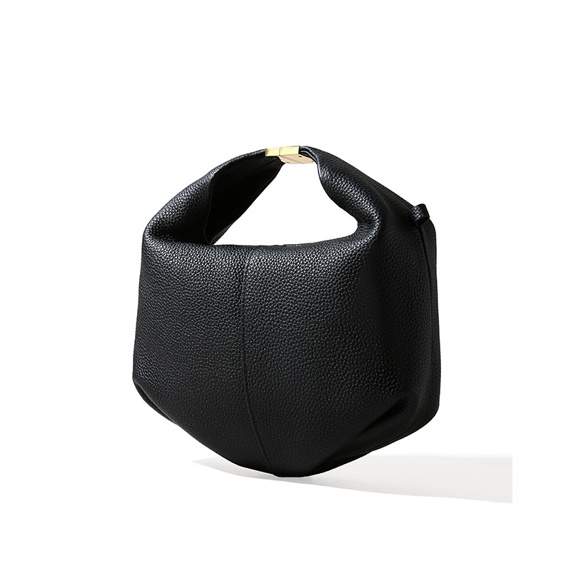 法式小众真皮女包新款荔枝纹包包牛皮高级感手提包时尚通勤便当包 - Thumbnail 8