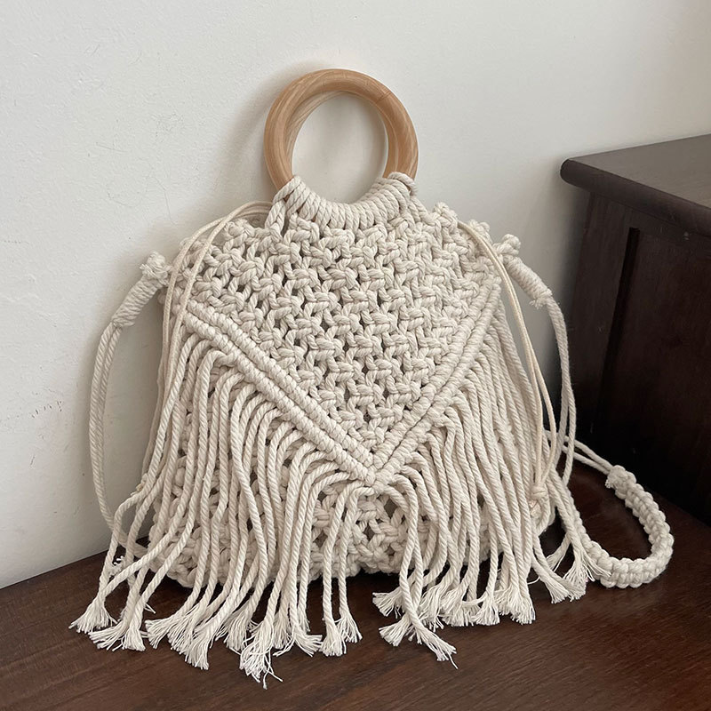 Hot-Selling Bohemian Hemp Rope Woven Handbag For Women, Niche Design Artistic Nordic Style Crossbody Bag - Thumbnail 2