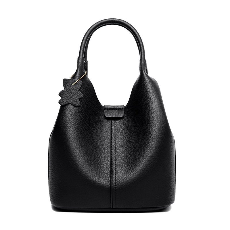 2025 French Style Handbag Luxury Women's Small Bag New Versatile Soft Leather Tote Crossbody Bag - Thumbnail 4