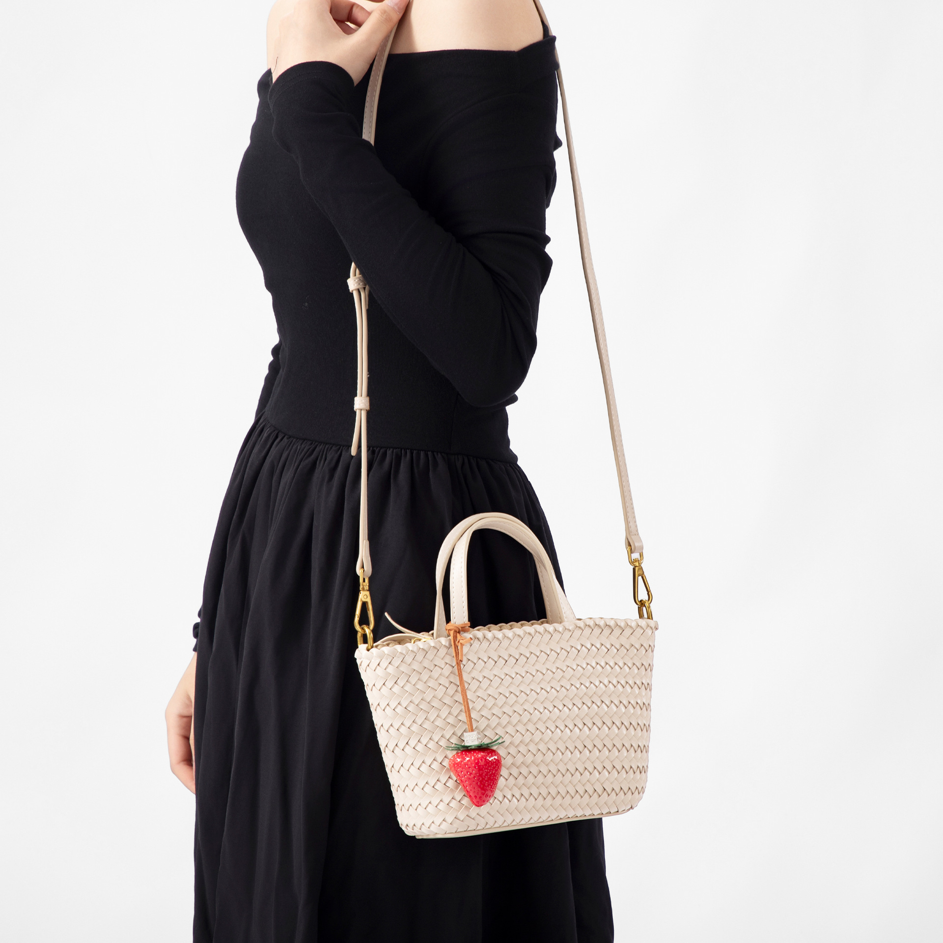 French Vintage Hand-Woven Bag, Niche Design Luxury Shoulder Crossbody Bag, Commuter Handheld Mini Tote Bag For Women - Thumbnail 3