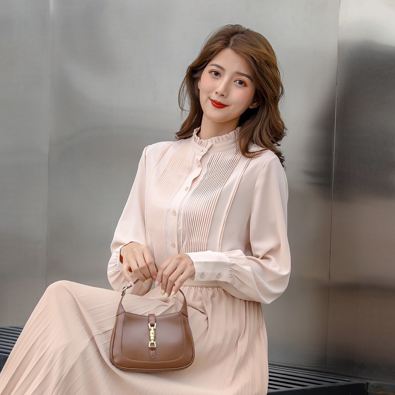 法棍包单肩斜跨真皮法式腋下包1961手提斜挎包女包复古风百搭春款 - Thumbnail 3