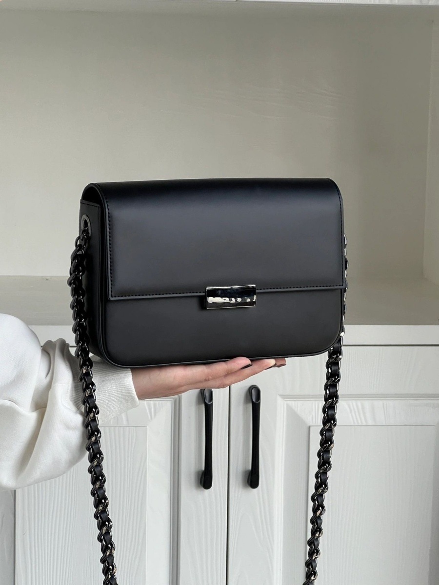 2025 New Small Square Bag Trendy Textured French Niche Chain Bag Commuter Shoulder Crossbody Bag High-End - Thumbnail 3