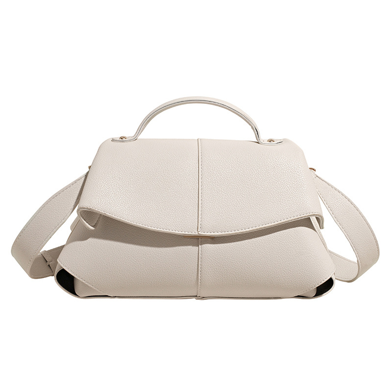 外贸跨境微笑包法式高级感小众波士顿时尚褶皱手提包单肩斜挎女包 - Thumbnail 7