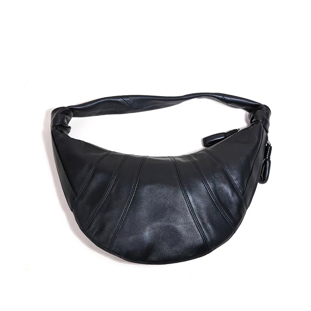 意大利进口绵羊皮牛角包高级感真皮女包慵懒松弛感百搭斜挎包包女 - Thumbnail 5